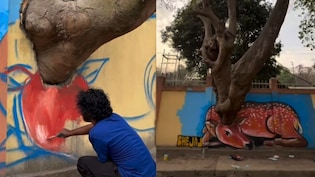 यूनिवर्सिटी की टूटी-फूटी दीवार पर गुवाहाटी के कलाकार ने किया ऐसा कमाल, लोग रुककर देखने लगे यह अनोखी कलाकारी