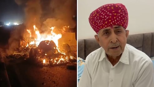 राजस्थान के BJP सांसद की रेंज रोवर कार जलकर राख, त्र्यंबकेश्वर के दर्शन को जा रहे थे लुंबाराम चौधरी