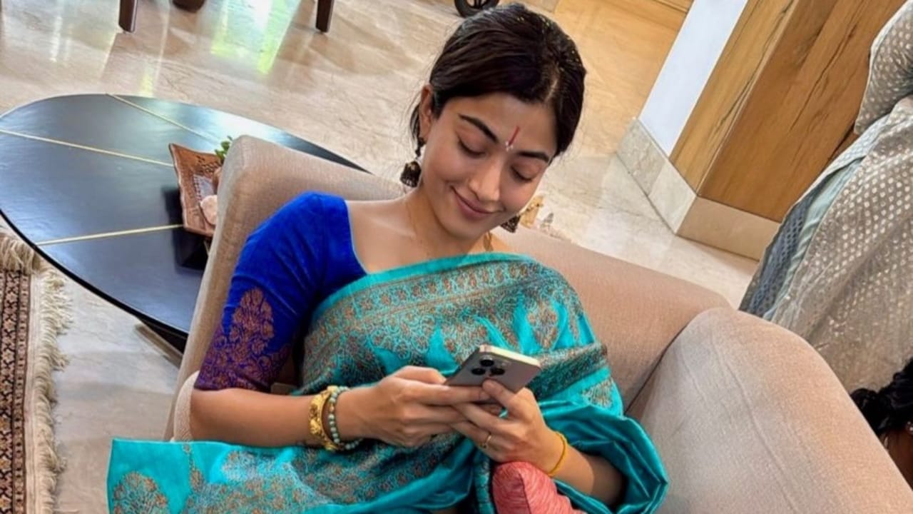 Rashmika Mandanna inspired wedding saree look