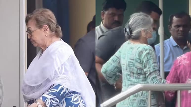 Salim Khan's Wives Salma And Helen Along With Salman-Iulia Visit Lilavati Hospital In Mumbai