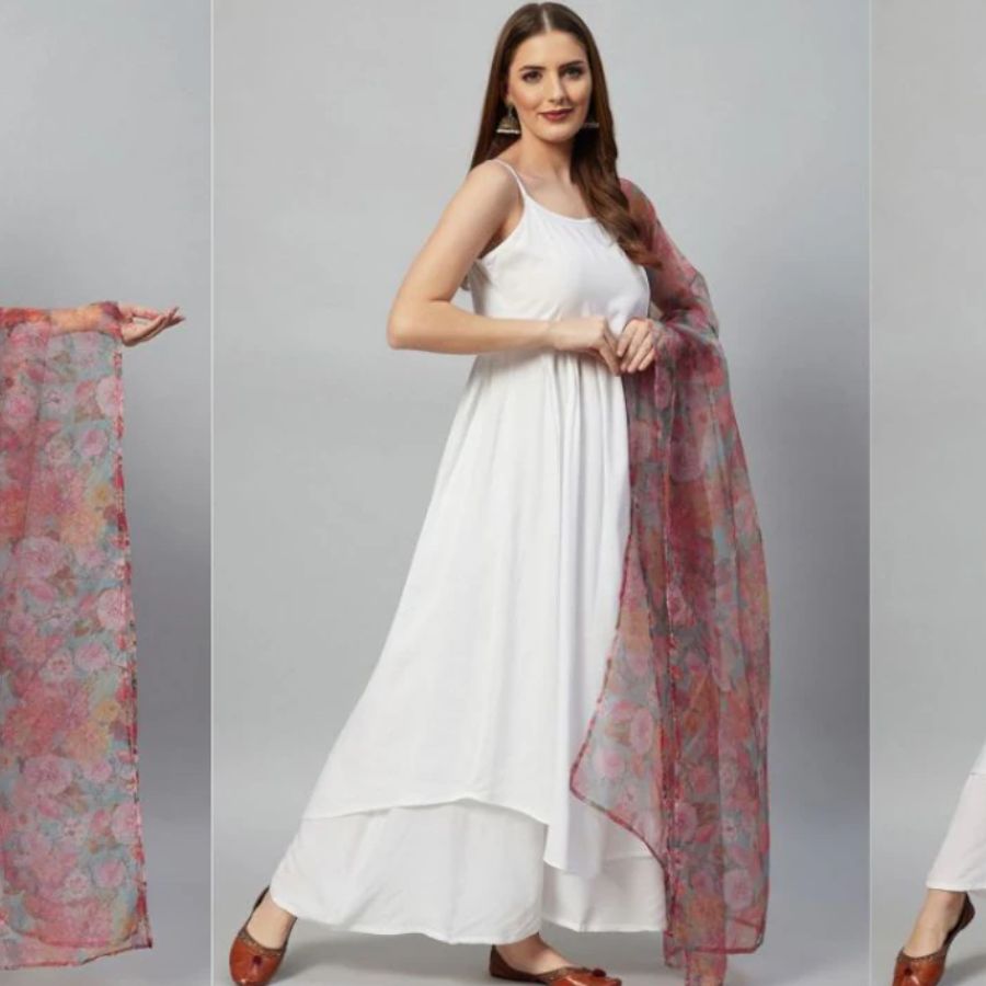Explore White Anarkali Suits Under ₹1,000 For Holi Parties