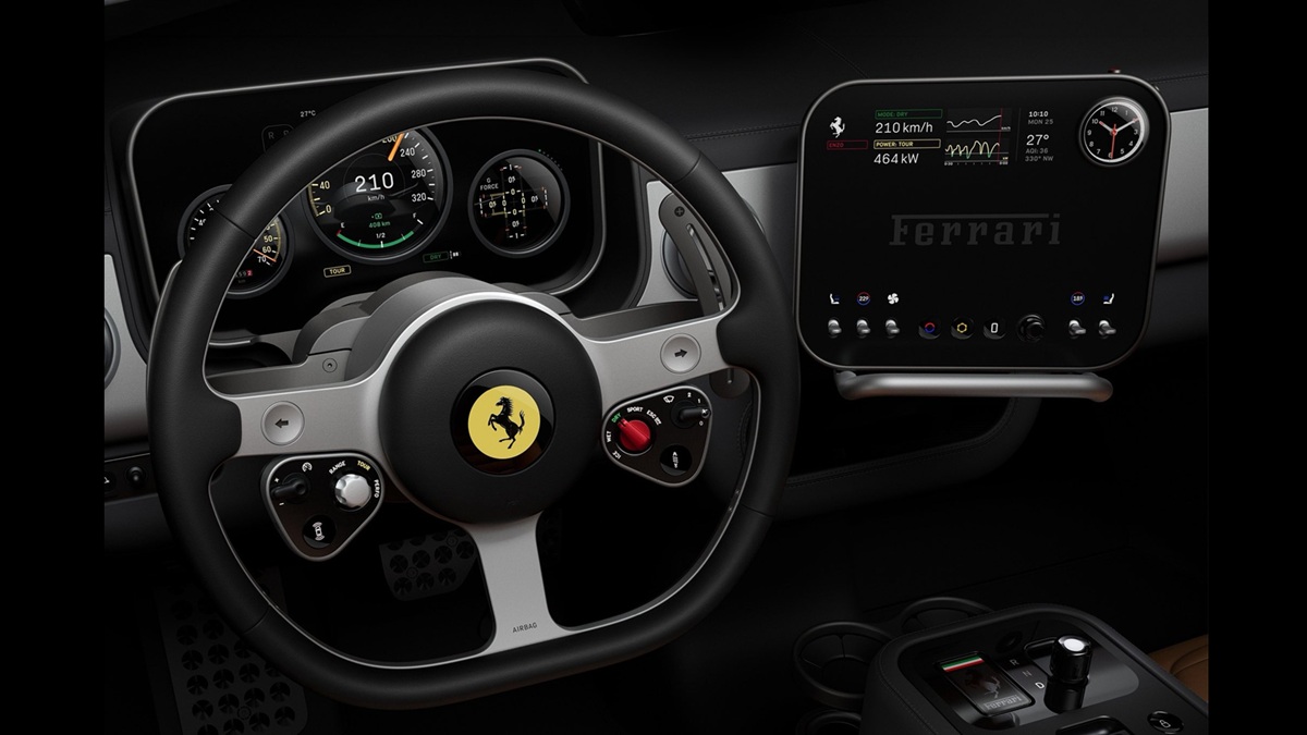 Ferrari Luce इलेक्ट्रिक स्पोर्ट्स कार का टीजर जारी, जानें कैसा है इंटीरियर और फीचर्स