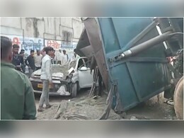 जबलपुर में दर्दनाक हादसा, ब्रिज से नीचे कार पर गिरा हाइवा, दो की मौत, चार लोग गंभीर रूप से घायल