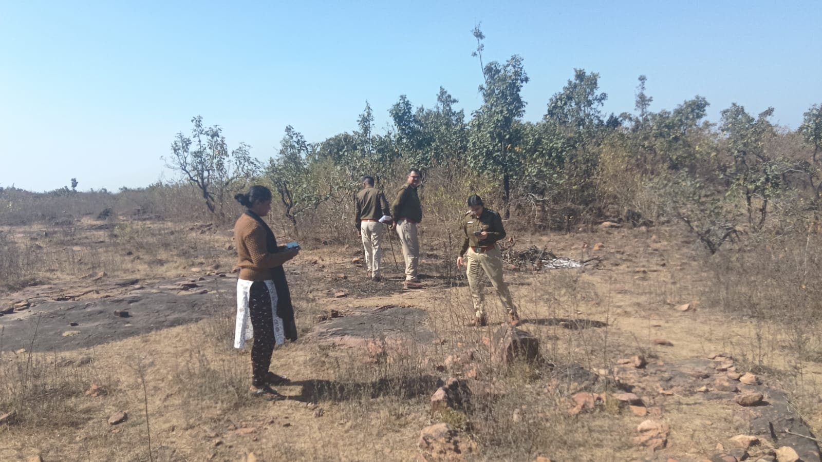 Maihar Murder Case: घटना स्थल पर पुलिस की टीम