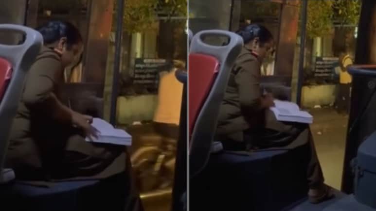 ड्यूटी के बीच बस में पढ़ाई करती दिखी महिला कंडक्टर, लोगों को प्रेरित कर रहा Video, यूजर्स बोले- लगन हो तो ऐसी!
