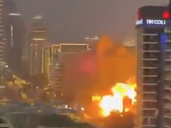 Video Shows Iranian Shahed Drone Striking Dubai, Huge Explosion
