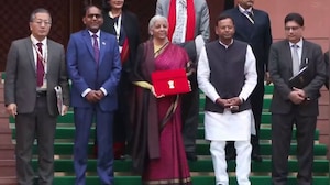 Nirmala Sitharaman Arrives In Parliament Ahead Of 9th Consecutive Budget