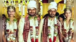 फिल्मी नहीं रियलिटी...हमशक्ल दूल्हों की जुड़वां दुल्हनें, एक ही मंडप में चारों ने लिए सात फेरे