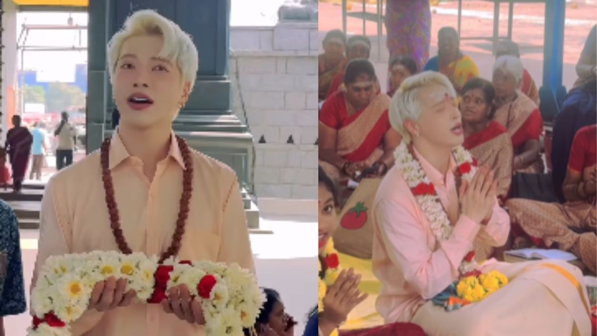 K-Pop Singer Aoora Celebrates Mahashivratri In Chennai Temple In Viral Video