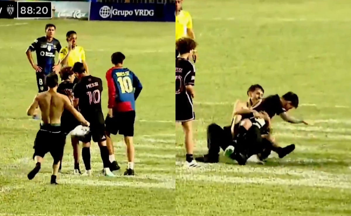 Lionel Messi Knocked Down As Fans Storm The Pitch During Inter Miami Friendly. Video Viral