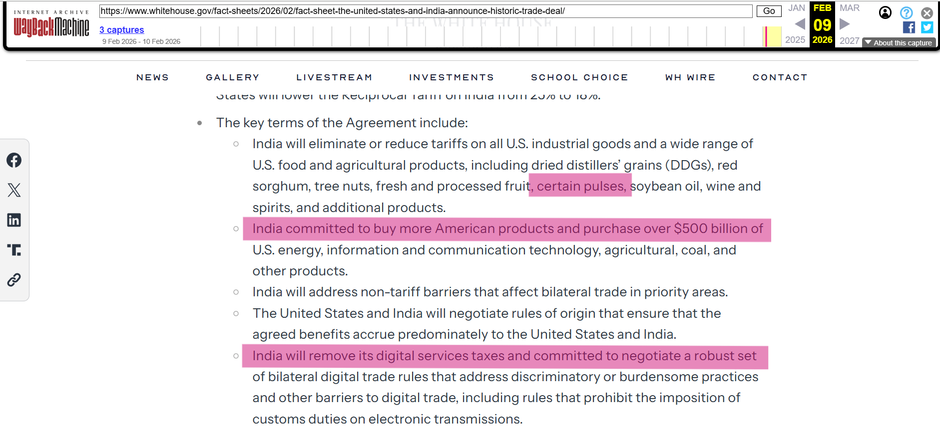 Feb 9th Fact Sheet Screenshot from Wayback Machine.