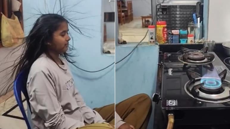 तौलिया रगड़ा, बाल खड़े हुए और&hellip; उंगली लगाते ही जल उठी गैस! ये जादू है या खतरनाक विज्ञान?