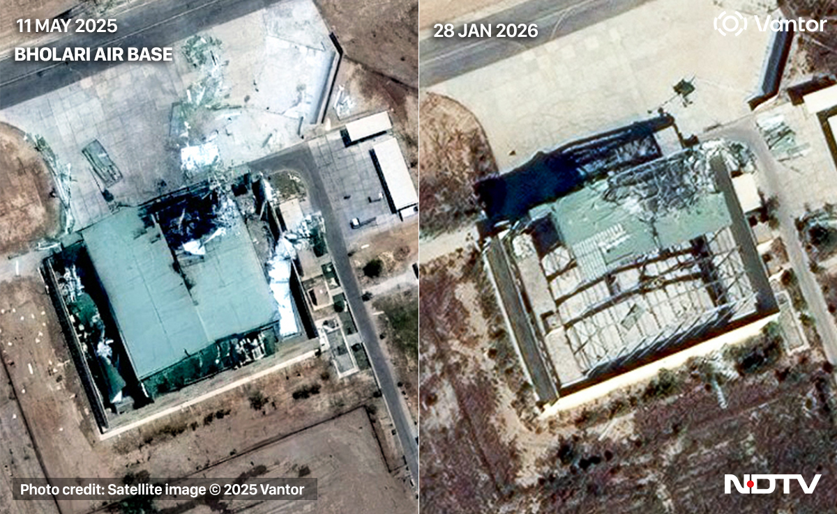 Pak Peels Off Bholari Hangar Roof Where IAF Destroyed Early Warning Aircraft