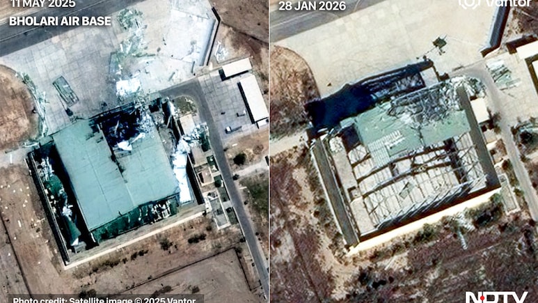 पाकिस्तान ने भोलारी हैंगर की डैमेज छत को उखाड़ा, भारत ने 'ऑपरेशन सिंदूर' में यहां दागी थी मिसाइल