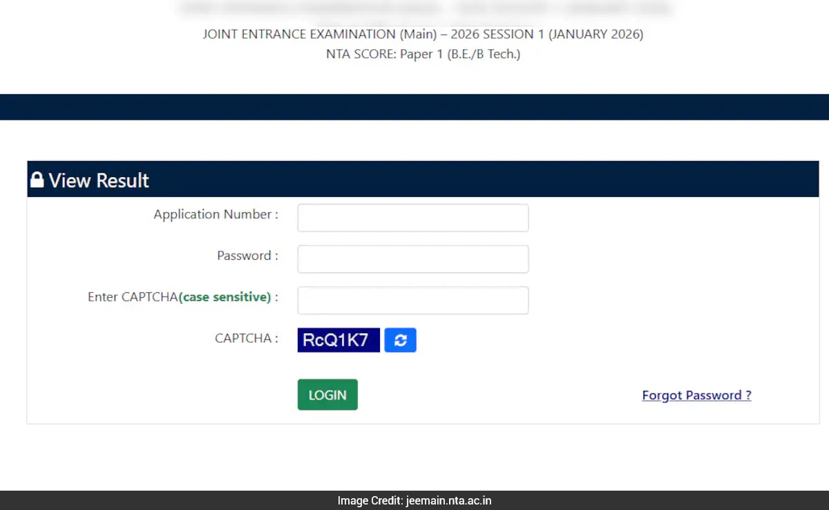JEE Main Session 1 Result (Out) 2026: BE/BTech Paper 1 Scorecards Released, Download Directly Here