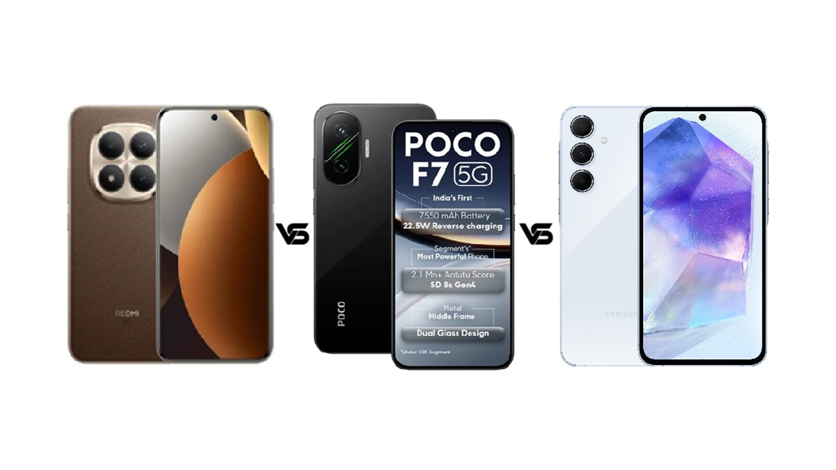 Redmi Note 15 Pro+ 5G vs Samsung Galaxy A55 vs Poco F7 5G: जानें कौन सा फोन है बेस्ट