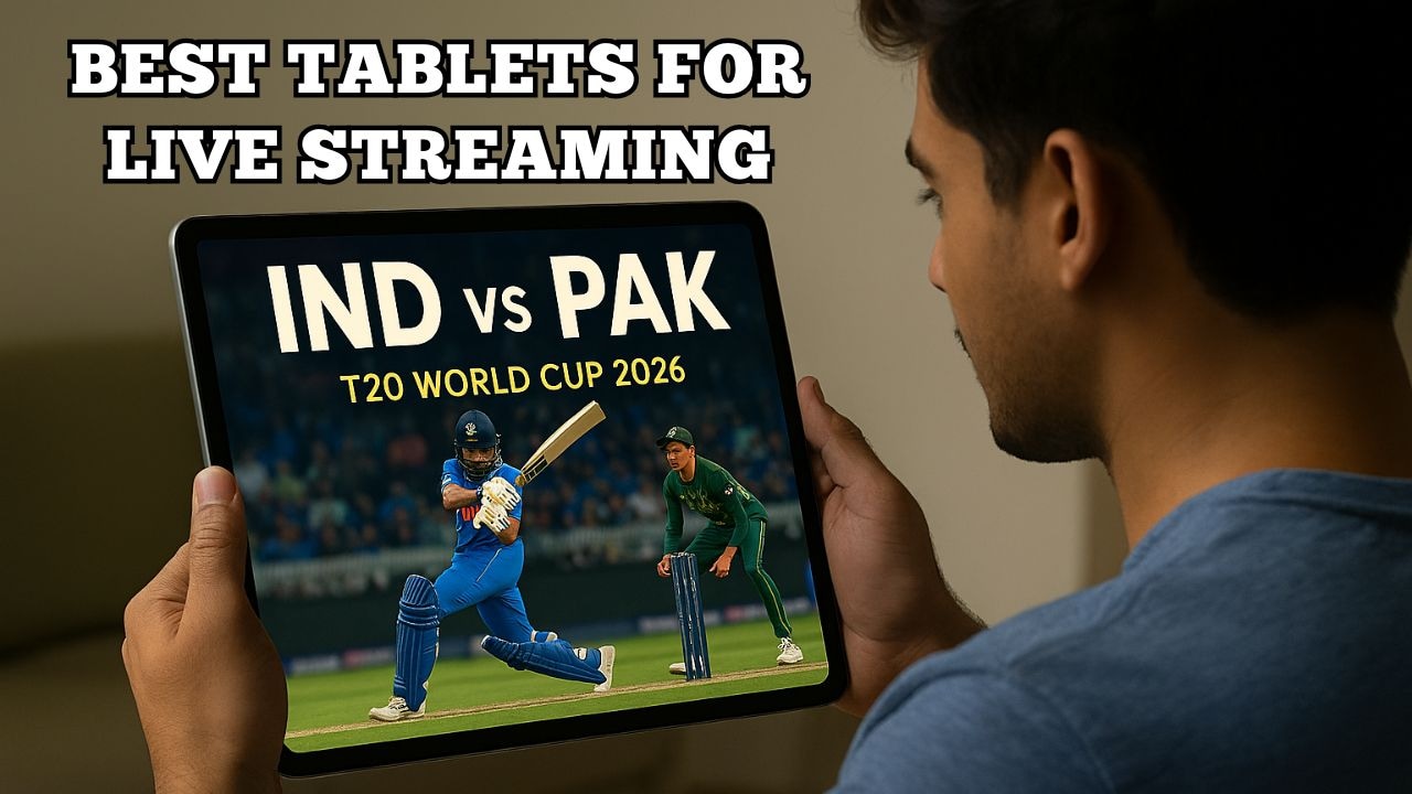 Ind vs Pak T20 World Cup 2026 की लाइव स्ट्रीमिंग के लिए 4 बेहतरीन टैबलेट्स, बेस्ट वीडियो क्वालिटी का लें मजा