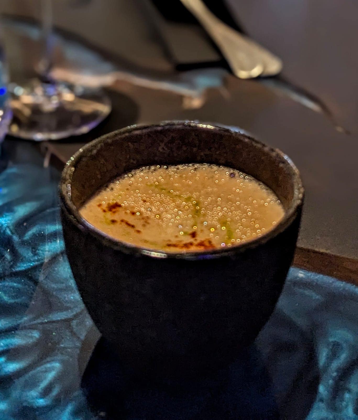 Crabuccino, or blue crab in a cup. Photo: Author