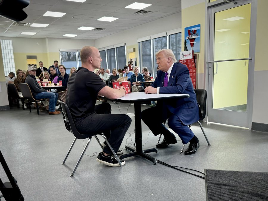 The image shared by podcaster Josh Pate drew attention to Donald Trump's swollen ankles