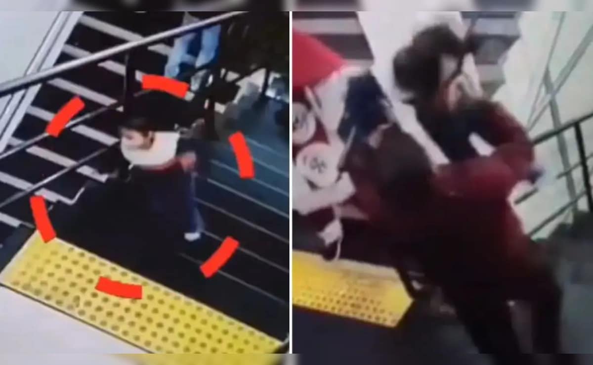 जाको राखे साइयां मार सके ना कोई...सीढ़ियों से गिरी मासूम, हवा में ही पकड़ लिया, Video देख थम जाएगी सांसें