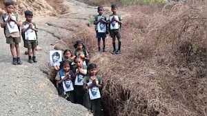 Tribal Students In Andhra Pradesh Stage Dramatic Protest Demanding Safe Access To Education