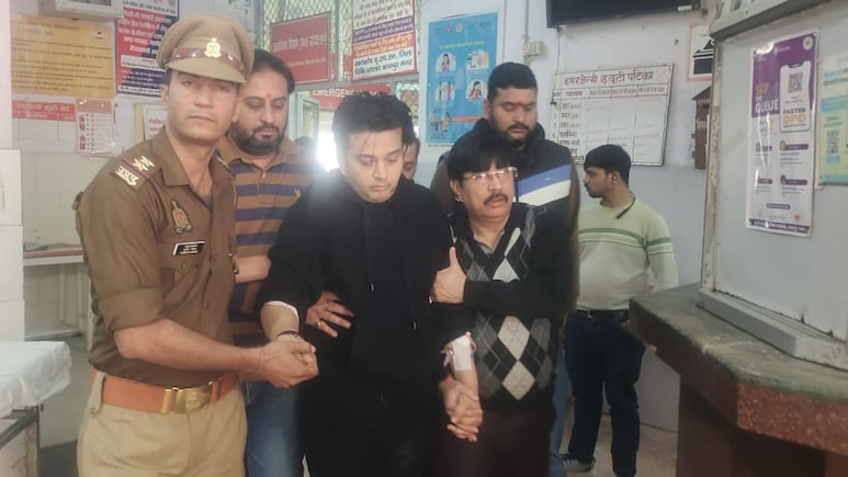 कानपुर लैंबॉर्गिनी केस: तंबाकू कारोबारी के बेटे शिवम मिश्रा की गिरफ्तारी की तस्वीर आई सामने