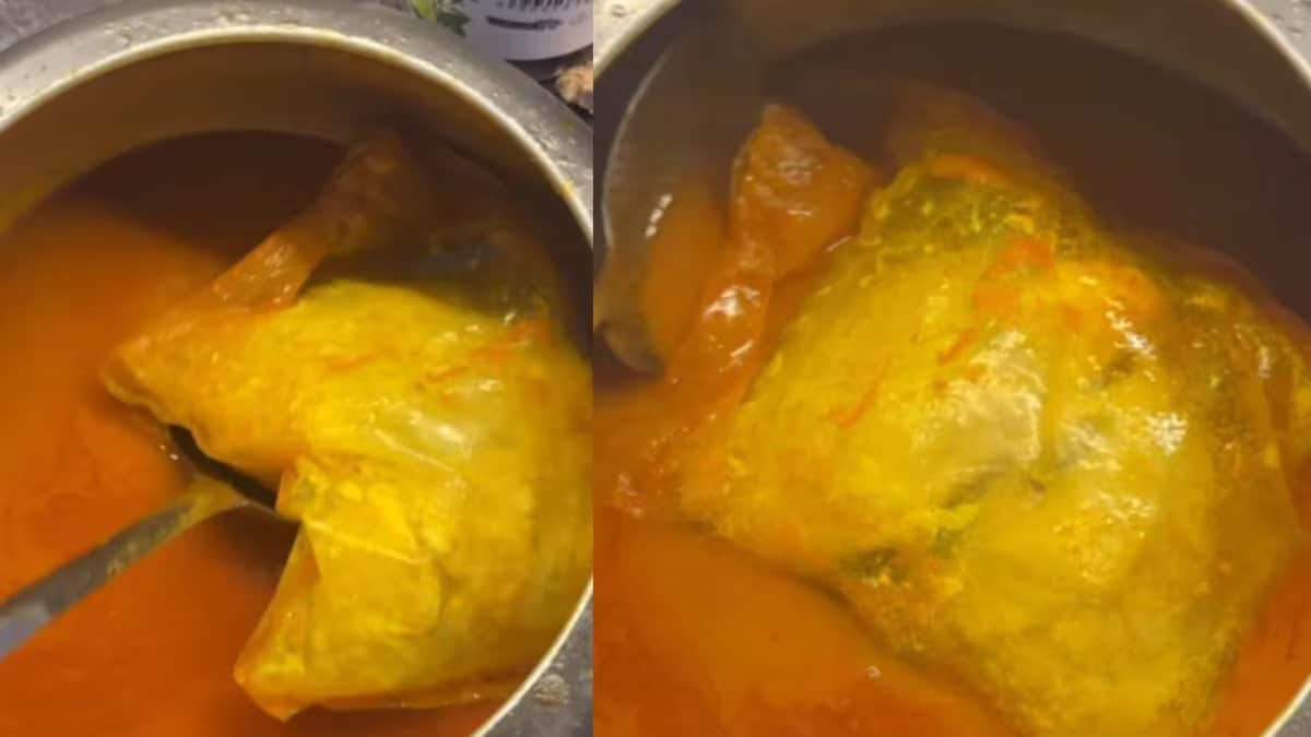 Watch: Househelp Accidentally Cooks Chicken Without Removing Packaging, Video Goes Viral