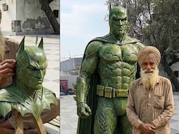 Man Crafts Stunning Batman Statue From Coconut Leaves, Video Goes Viral