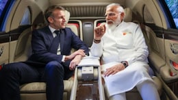 PM Modi Shares Car Ride With French President Macron In Mumbai