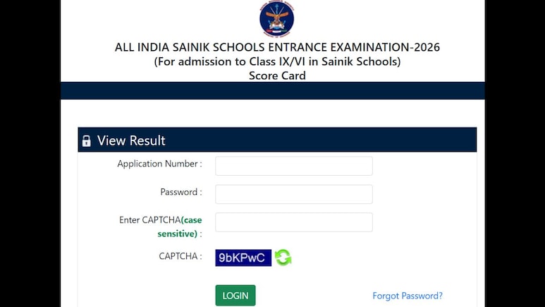 Sainik Schools Entrance Exam 2026 Results Out, Direct Link To Check Scorecards Here