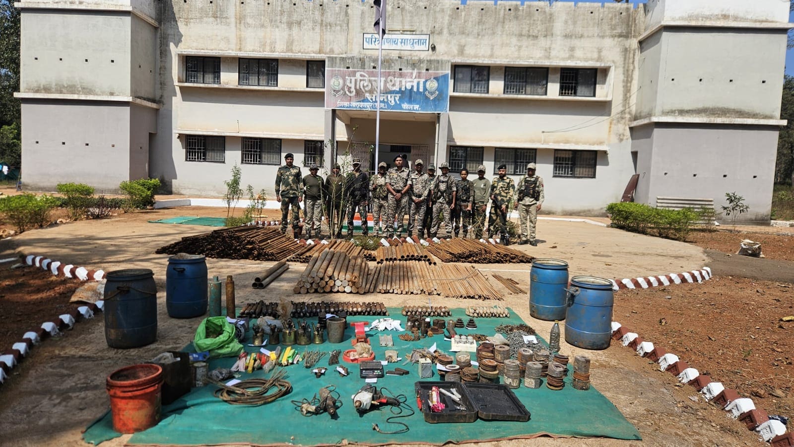 naxalite weapons Narayanpur bastar underground arms factory
