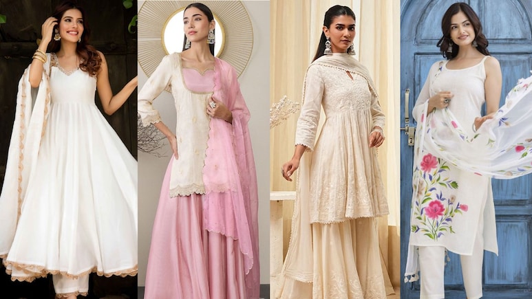 ₹1000 से कम में Holi Party 2026 के लिए खरीदें खूबसूरत Women White Ethnic Outfits, लुक देख हर कोई करेगा तारीफ