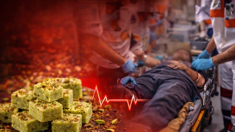 धार्मिक कार्यक्रम में बांटी गई मिठाई से हड़कंप, &nbsp;पिस्ता बर्फी खाने से एक युवक की मौत, 16 लोग बीमार