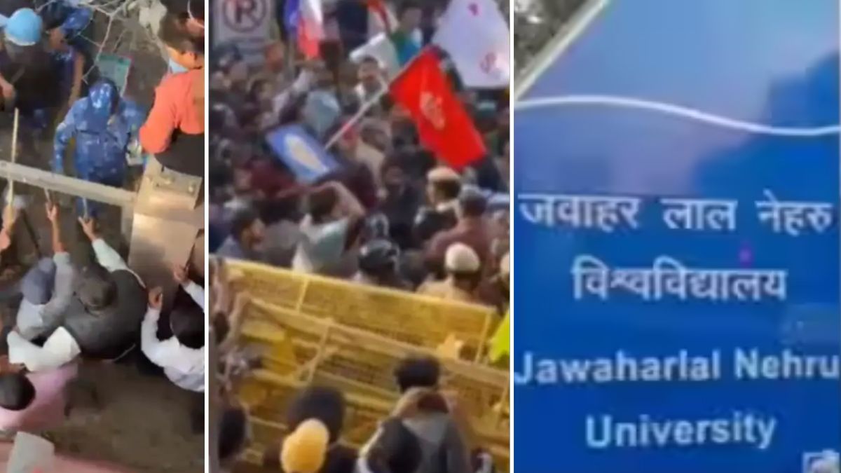 JNU में बवाल LIVE: पुलिस का आरोप- छात्रों ने बैरिकेड तोड़े, बैनर और जूते फेंके... सभी को मिली जमानत