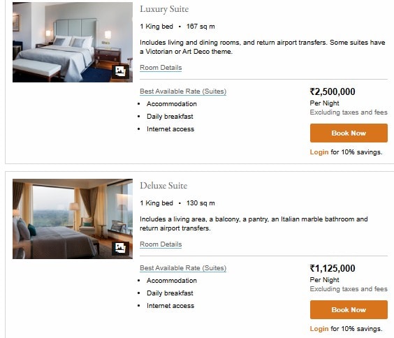 Luxury Suite and Deluxe Suite