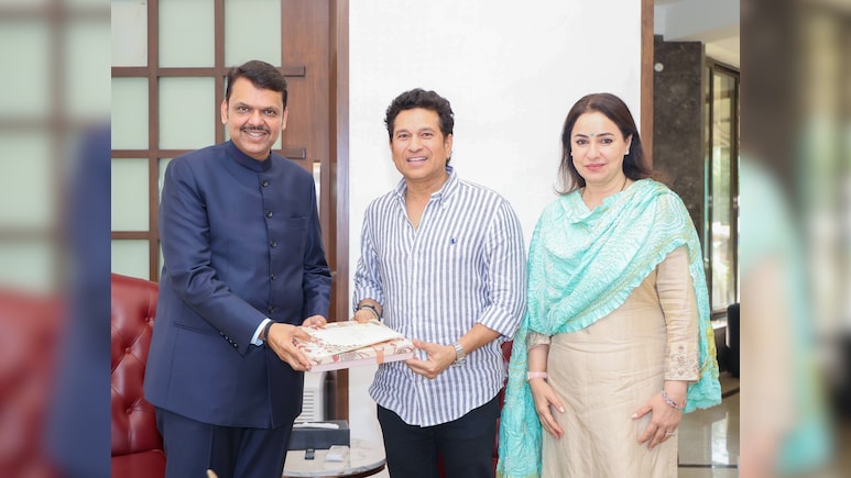 Sachin Tendulkar Invites Maharashtra CM Devendra Fadnavis To Son Arjun's Wedding