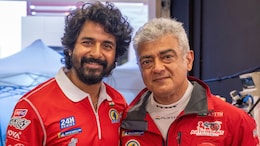 <i>Parasakthi</i> Actor Sivakarthikeyan Feels The 'Adrenaline Rush' After Meeting Ajith At Yas Marina Circuit In Abu Dhabi, See Pics