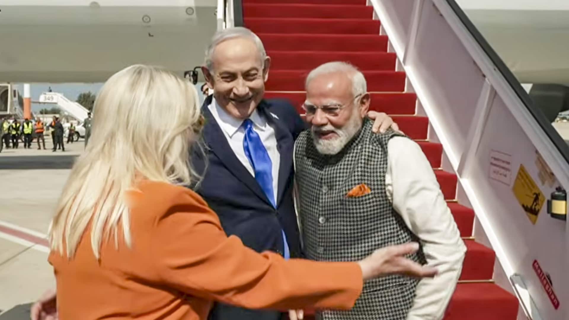 PM Modi Receives Red Carpet Welcome As He Begins 2-Day Israel Visit