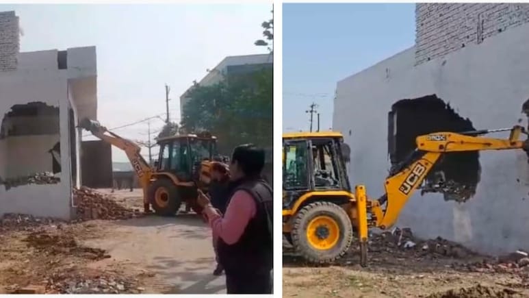 नोटिस के बाद भी नहीं माने,मेरठ में अवैध निर्माणों पर चला CM योगी का बुलडोजर,सब जमींदोज कर दिया