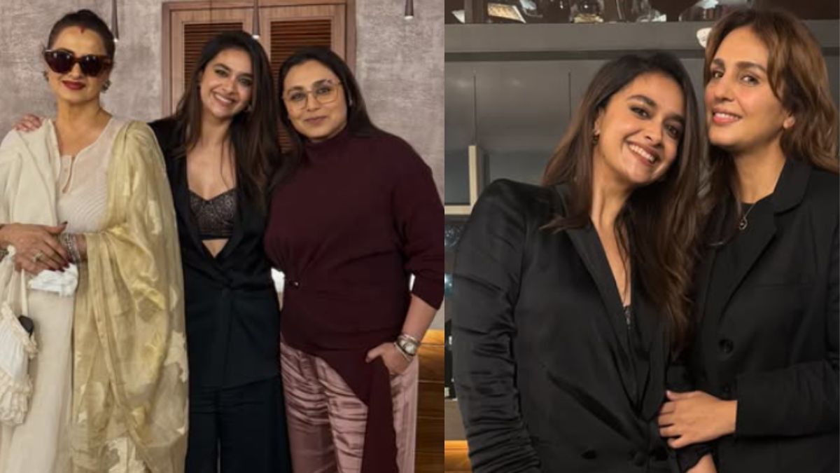 Rekha, Rani Mukerji And Keerthy Suresh's <i>O Womaniya</i> Night. Huma Qureshi Is There Too