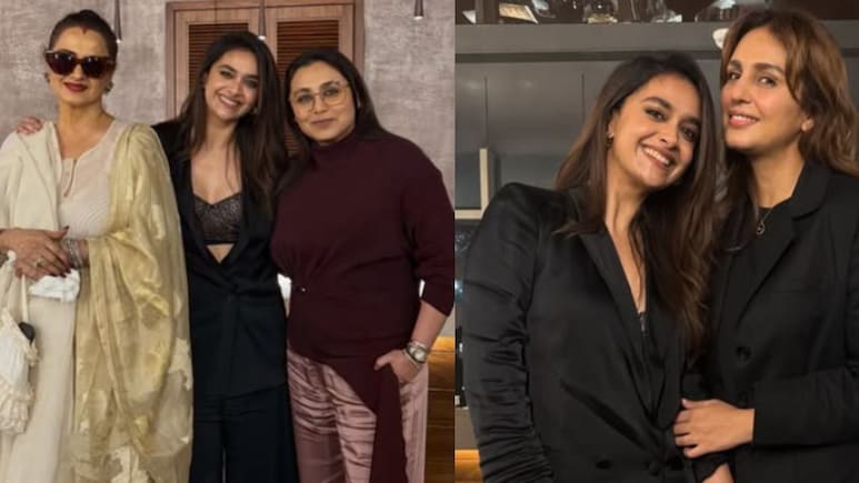Rekha, Rani Mukerji And Keerthy Suresh's <i>O Womaniya</i> Night. Huma Qureshi Is There Too