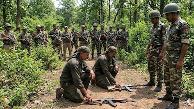 छत्तीसगढ़ में 15 नक्सलियों ने किया सरेंडर, इनमें 9 महिला, 6 पुरुष; AK47 और  इंसास जैसे हथियार भी पुलिस को सौंपे | 15 Naxals Surrender in Chhattisgarh  Mahasamund Deposit AK-47 ...