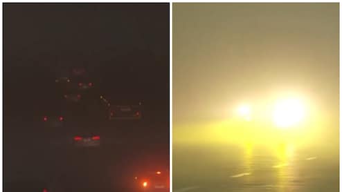 भीषण कोहरे की चादर में लिपटा दिल्ली-एनसीआर, कई इलाकों में बेहद कम हुई दृश्&zwj;यता