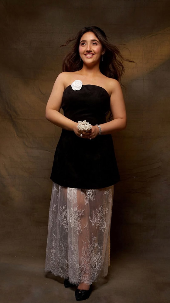 Ashnoor Kaur Oozes Oomph in Off-Shoulder Gown