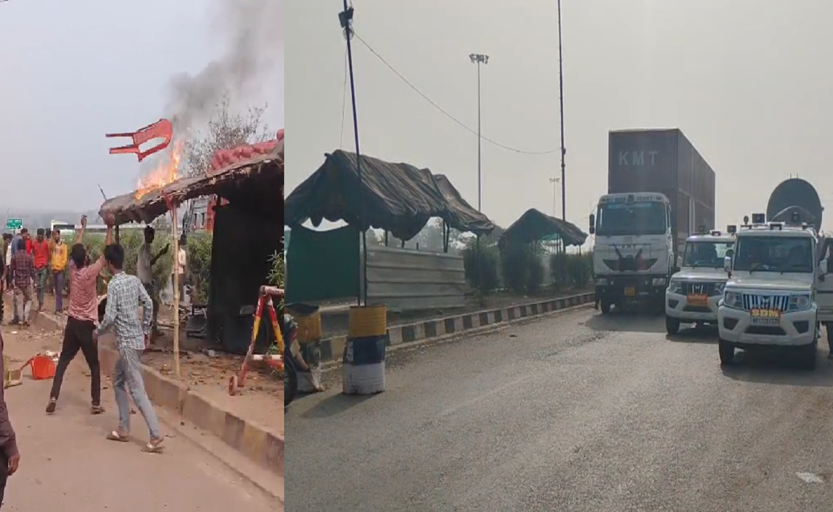 RTO चेकपोस्ट विवाद; हनुमना में डॉक्यूमेंट मांगने पर बवाल और आगजनी, तीन पर केस दर्ज