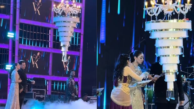 At Viral Haldiram's Wedding In Nagpur, 8-Tier Upside-Down Chandelier Cake Steals The Show