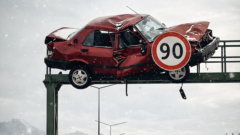 Why This City In Turkey Has Real Cars From Accidents Propped By Its Highways