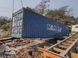 On Camera, Man Crushed To Death As Container Falls Off Truck In Gujarat