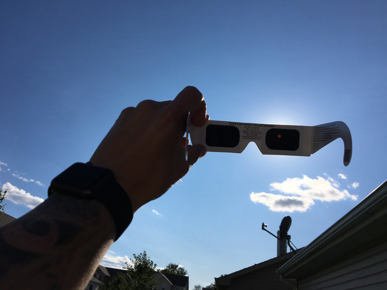 The safest way to observe an eclipse is through ISO 12312-2 certified eclipse glasses