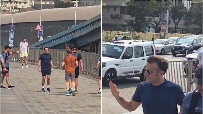 VIDEO: अरे ये तो मैक्रों हैं... मुंबई के मरीन ड्राइव पर फ्रांस के राष्ट्रपति ने की जॉगिंग, हैरान रह गए लोग